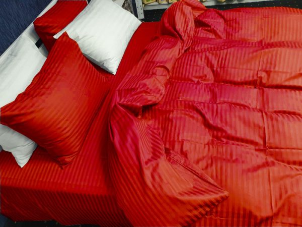 Сатин Stripe ELITE, RED 1/1см